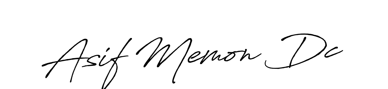 Design your own signature with our free online signature maker. With this signature software, you can create a handwritten (Antro_Vectra_Bolder) signature for name Asif Memon Dc. Asif Memon Dc signature style 7 images and pictures png