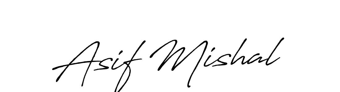 Make a beautiful signature design for name Asif Mishal. With this signature (Antro_Vectra_Bolder) style, you can create a handwritten signature for free. Asif Mishal signature style 7 images and pictures png