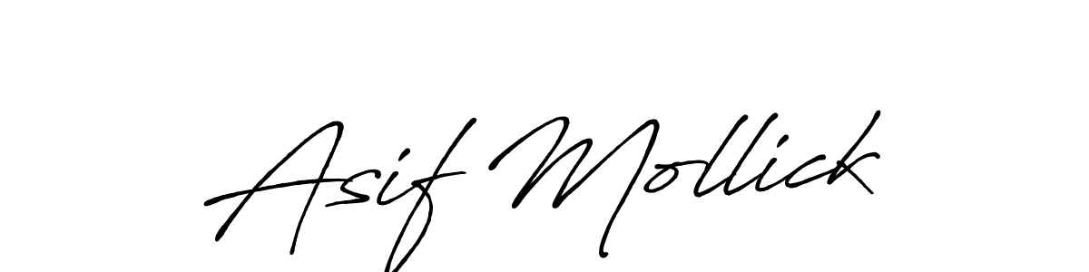 Design your own signature with our free online signature maker. With this signature software, you can create a handwritten (Antro_Vectra_Bolder) signature for name Asif Mollick. Asif Mollick signature style 7 images and pictures png