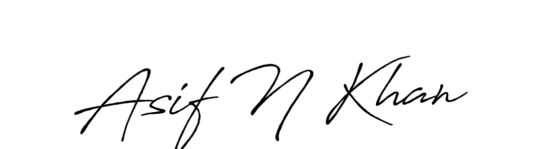 Design your own signature with our free online signature maker. With this signature software, you can create a handwritten (Antro_Vectra_Bolder) signature for name Asif N Khan. Asif N Khan signature style 7 images and pictures png