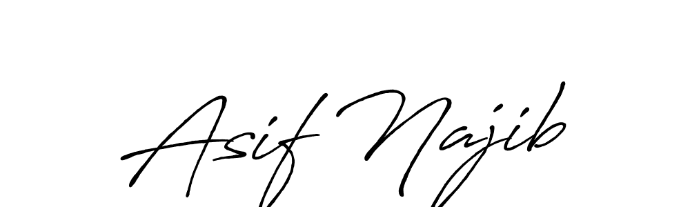 Create a beautiful signature design for name Asif Najib. With this signature (Antro_Vectra_Bolder) fonts, you can make a handwritten signature for free. Asif Najib signature style 7 images and pictures png