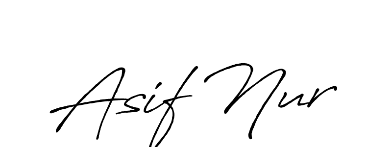 Also You can easily find your signature by using the search form. We will create Asif Nur name handwritten signature images for you free of cost using Antro_Vectra_Bolder sign style. Asif Nur signature style 7 images and pictures png