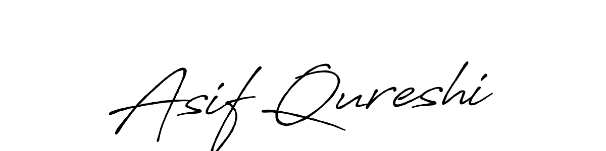 How to make Asif Qureshi name signature. Use Antro_Vectra_Bolder style for creating short signs online. This is the latest handwritten sign. Asif Qureshi signature style 7 images and pictures png