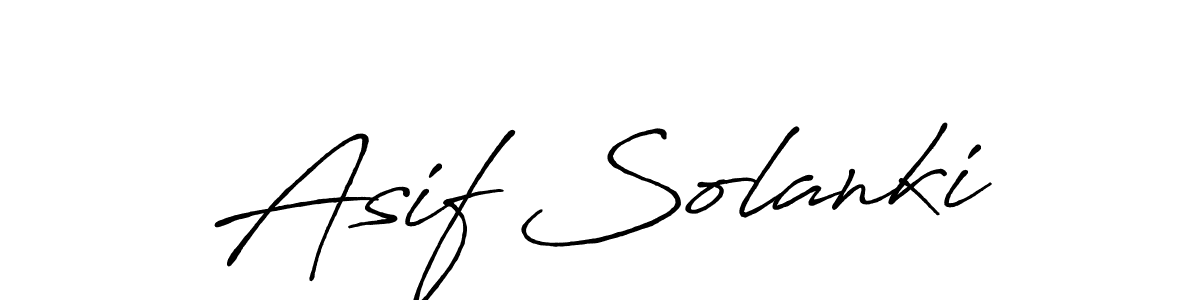 Asif Solanki stylish signature style. Best Handwritten Sign (Antro_Vectra_Bolder) for my name. Handwritten Signature Collection Ideas for my name Asif Solanki. Asif Solanki signature style 7 images and pictures png