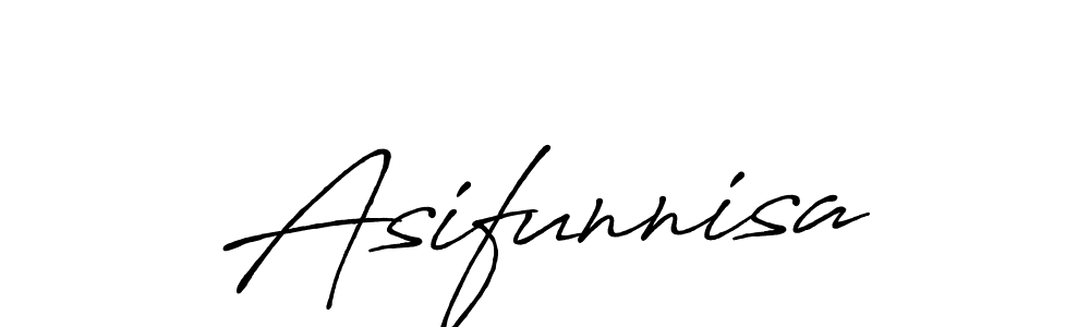 Also You can easily find your signature by using the search form. We will create Asifunnisa name handwritten signature images for you free of cost using Antro_Vectra_Bolder sign style. Asifunnisa signature style 7 images and pictures png