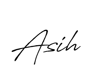 The best way (Antro_Vectra_Bolder) to make a short signature is to pick only two or three words in your name. The name Asih include a total of six letters. For converting this name. Asih signature style 7 images and pictures png