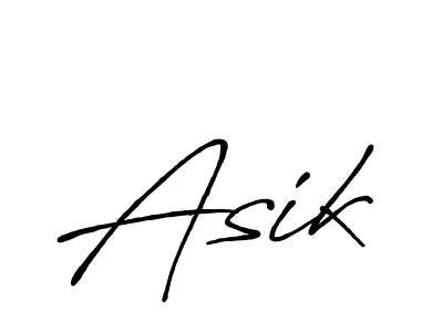 Asik stylish signature style. Best Handwritten Sign (Antro_Vectra_Bolder) for my name. Handwritten Signature Collection Ideas for my name Asik. Asik signature style 7 images and pictures png