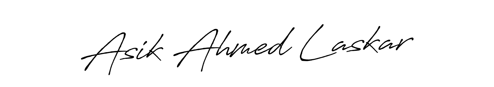 Design your own signature with our free online signature maker. With this signature software, you can create a handwritten (Antro_Vectra_Bolder) signature for name Asik Ahmed Laskar. Asik Ahmed Laskar signature style 7 images and pictures png