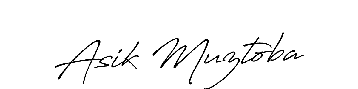 Use a signature maker to create a handwritten signature online. With this signature software, you can design (Antro_Vectra_Bolder) your own signature for name Asik Muztoba. Asik Muztoba signature style 7 images and pictures png