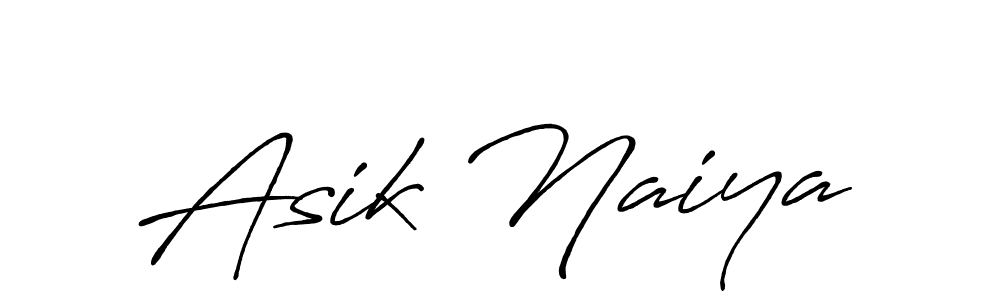 Use a signature maker to create a handwritten signature online. With this signature software, you can design (Antro_Vectra_Bolder) your own signature for name Asik Naiya. Asik Naiya signature style 7 images and pictures png