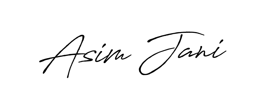 Use a signature maker to create a handwritten signature online. With this signature software, you can design (Antro_Vectra_Bolder) your own signature for name Asim Jani. Asim Jani signature style 7 images and pictures png