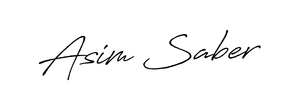 Design your own signature with our free online signature maker. With this signature software, you can create a handwritten (Antro_Vectra_Bolder) signature for name Asim Saber. Asim Saber signature style 7 images and pictures png