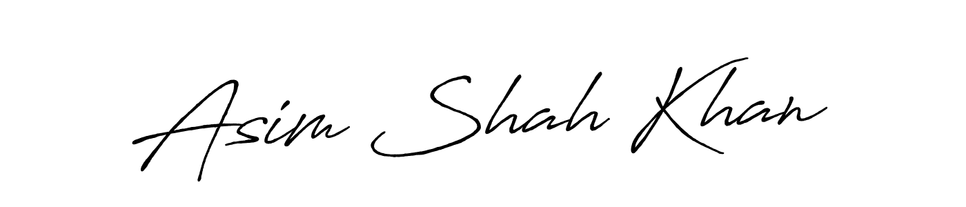 The best way (Antro_Vectra_Bolder) to make a short signature is to pick only two or three words in your name. The name Asim Shah Khan include a total of six letters. For converting this name. Asim Shah Khan signature style 7 images and pictures png