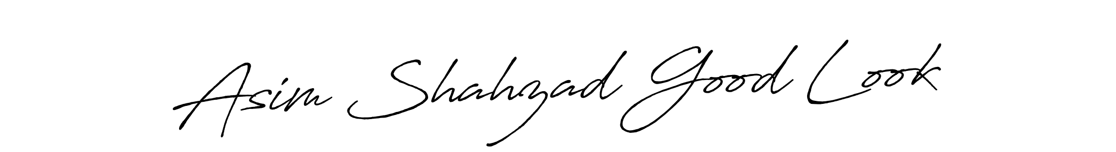 How to make Asim Shahzad Good Look name signature. Use Antro_Vectra_Bolder style for creating short signs online. This is the latest handwritten sign. Asim Shahzad Good Look signature style 7 images and pictures png