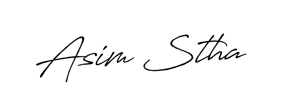 Make a short Asim Stha signature style. Manage your documents anywhere anytime using Antro_Vectra_Bolder. Create and add eSignatures, submit forms, share and send files easily. Asim Stha signature style 7 images and pictures png