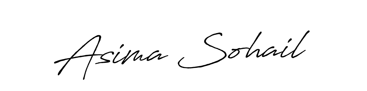 The best way (Antro_Vectra_Bolder) to make a short signature is to pick only two or three words in your name. The name Asima Sohail include a total of six letters. For converting this name. Asima Sohail signature style 7 images and pictures png