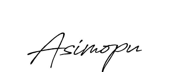 Similarly Antro_Vectra_Bolder is the best handwritten signature design. Signature creator online .You can use it as an online autograph creator for name Asimopu. Asimopu signature style 7 images and pictures png