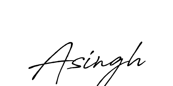 The best way (Antro_Vectra_Bolder) to make a short signature is to pick only two or three words in your name. The name Asingh include a total of six letters. For converting this name. Asingh signature style 7 images and pictures png
