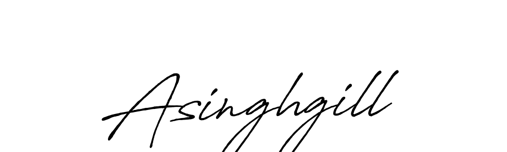 How to Draw Asinghgill signature style? Antro_Vectra_Bolder is a latest design signature styles for name Asinghgill. Asinghgill signature style 7 images and pictures png