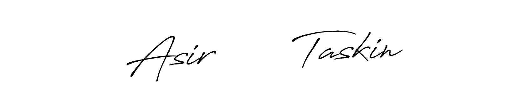 How to make Asir       Taskin name signature. Use Antro_Vectra_Bolder style for creating short signs online. This is the latest handwritten sign. Asir       Taskin signature style 7 images and pictures png