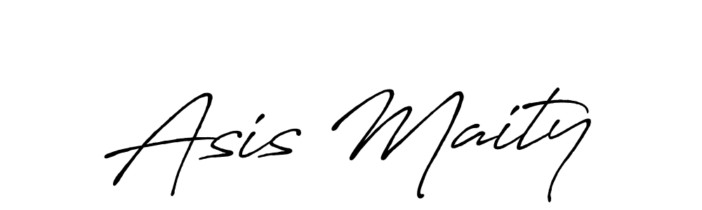 How to make Asis Maity name signature. Use Antro_Vectra_Bolder style for creating short signs online. This is the latest handwritten sign. Asis Maity signature style 7 images and pictures png