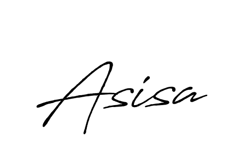 How to make Asisa name signature. Use Antro_Vectra_Bolder style for creating short signs online. This is the latest handwritten sign. Asisa signature style 7 images and pictures png