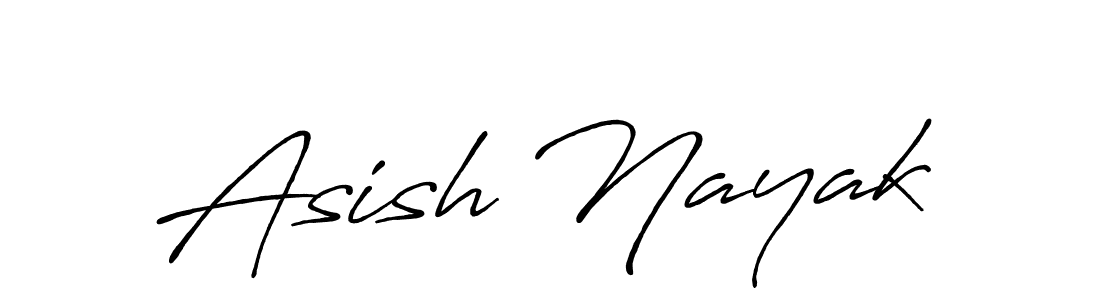 Make a beautiful signature design for name Asish Nayak. With this signature (Antro_Vectra_Bolder) style, you can create a handwritten signature for free. Asish Nayak signature style 7 images and pictures png