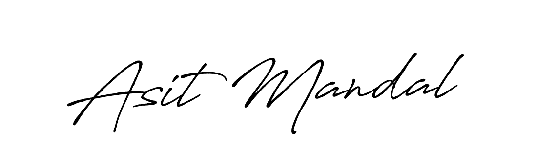 Make a beautiful signature design for name Asit Mandal. With this signature (Antro_Vectra_Bolder) style, you can create a handwritten signature for free. Asit Mandal signature style 7 images and pictures png