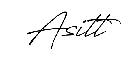 A sleek calligraphic signature for name Asitt utilizing Antro_Vectra_Bolder styling. Great for adding personal signatures to photos and art. Asitt signature style 7 images and pictures png
