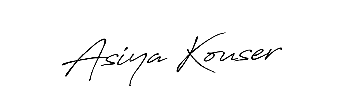Use a signature maker to create a handwritten signature online. With this signature software, you can design (Antro_Vectra_Bolder) your own signature for name Asiya Kouser. Asiya Kouser signature style 7 images and pictures png