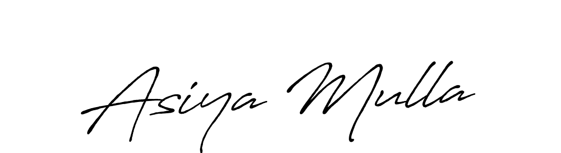 Asiya Mulla stylish signature style. Best Handwritten Sign (Antro_Vectra_Bolder) for my name. Handwritten Signature Collection Ideas for my name Asiya Mulla. Asiya Mulla signature style 7 images and pictures png