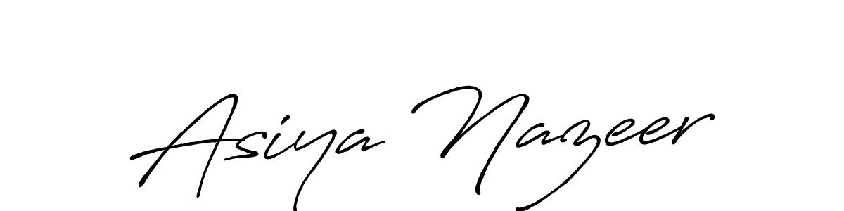 This is the best signature style for the Asiya Nazeer name. Also you like these signature font (Antro_Vectra_Bolder). Mix name signature. Asiya Nazeer signature style 7 images and pictures png