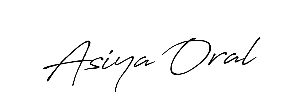 Create a beautiful signature design for name Asiya Oral. With this signature (Antro_Vectra_Bolder) fonts, you can make a handwritten signature for free. Asiya Oral signature style 7 images and pictures png