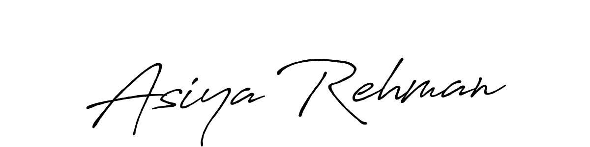 How to make Asiya Rehman signature? Antro_Vectra_Bolder is a professional autograph style. Create handwritten signature for Asiya Rehman name. Asiya Rehman signature style 7 images and pictures png