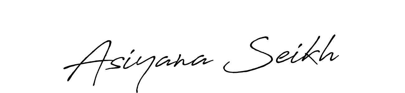 Use a signature maker to create a handwritten signature online. With this signature software, you can design (Antro_Vectra_Bolder) your own signature for name Asiyana Seikh. Asiyana Seikh signature style 7 images and pictures png