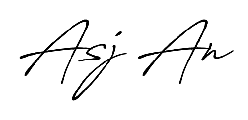 Design your own signature with our free online signature maker. With this signature software, you can create a handwritten (Antro_Vectra_Bolder) signature for name Asj An. Asj An signature style 7 images and pictures png