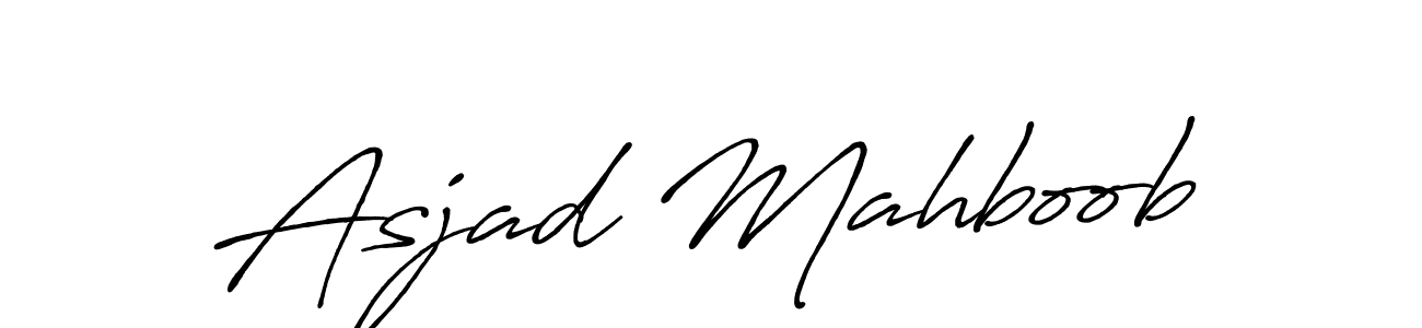 Asjad Mahboob stylish signature style. Best Handwritten Sign (Antro_Vectra_Bolder) for my name. Handwritten Signature Collection Ideas for my name Asjad Mahboob. Asjad Mahboob signature style 7 images and pictures png