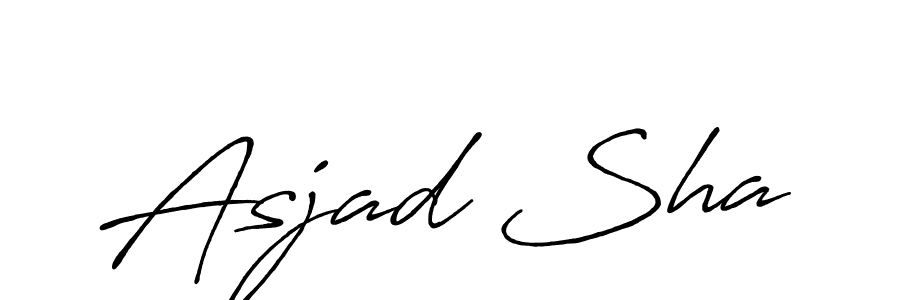 Also we have Asjad Sha name is the best signature style. Create professional handwritten signature collection using Antro_Vectra_Bolder autograph style. Asjad Sha signature style 7 images and pictures png