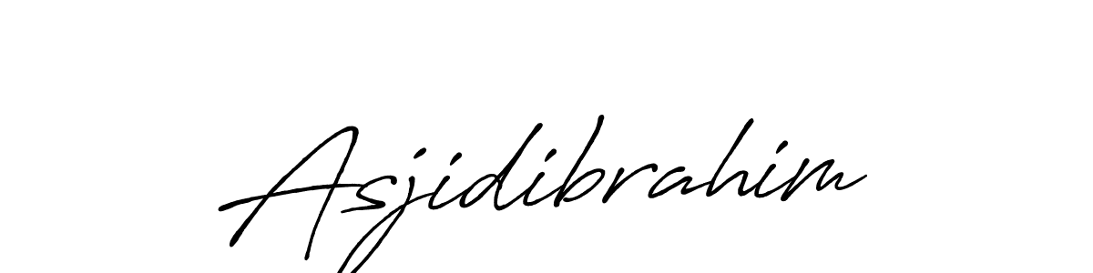 Make a beautiful signature design for name Asjidibrahim. With this signature (Antro_Vectra_Bolder) style, you can create a handwritten signature for free. Asjidibrahim signature style 7 images and pictures png