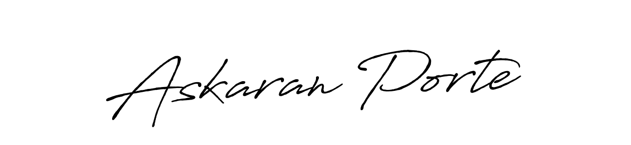 It looks lik you need a new signature style for name Askaran Porte. Design unique handwritten (Antro_Vectra_Bolder) signature with our free signature maker in just a few clicks. Askaran Porte signature style 7 images and pictures png