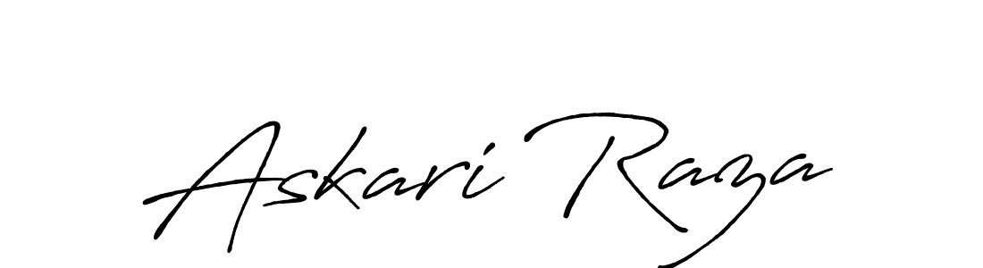 Use a signature maker to create a handwritten signature online. With this signature software, you can design (Antro_Vectra_Bolder) your own signature for name Askari Raza. Askari Raza signature style 7 images and pictures png