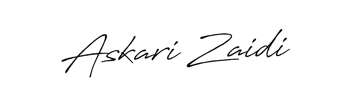 Design your own signature with our free online signature maker. With this signature software, you can create a handwritten (Antro_Vectra_Bolder) signature for name Askari Zaidi. Askari Zaidi signature style 7 images and pictures png