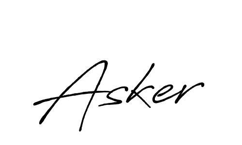 Also we have Asker name is the best signature style. Create professional handwritten signature collection using Antro_Vectra_Bolder autograph style. Asker signature style 7 images and pictures png