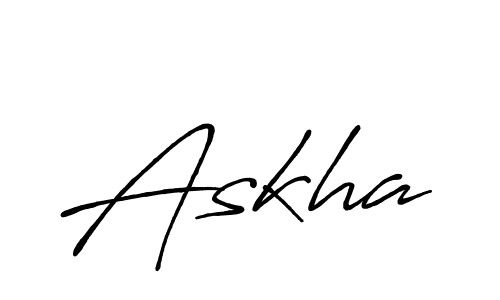 Similarly Antro_Vectra_Bolder is the best handwritten signature design. Signature creator online .You can use it as an online autograph creator for name Askha. Askha signature style 7 images and pictures png