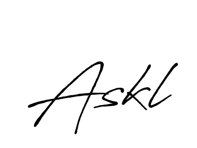 Best and Professional Signature Style for Askl. Antro_Vectra_Bolder Best Signature Style Collection. Askl signature style 7 images and pictures png