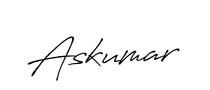 How to make Askumar signature? Antro_Vectra_Bolder is a professional autograph style. Create handwritten signature for Askumar name. Askumar signature style 7 images and pictures png