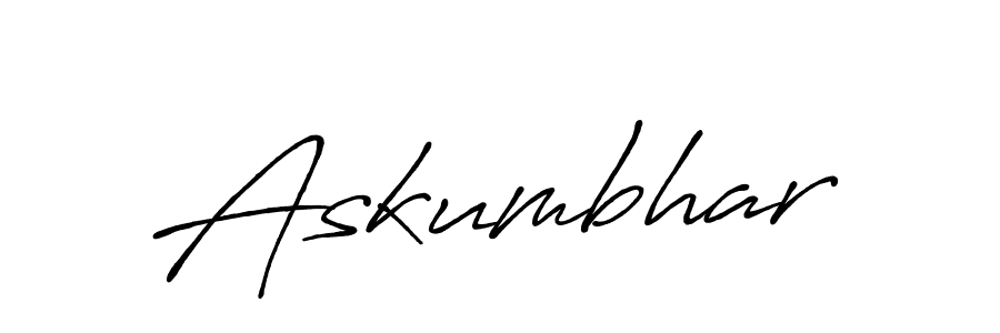 How to make Askumbhar name signature. Use Antro_Vectra_Bolder style for creating short signs online. This is the latest handwritten sign. Askumbhar signature style 7 images and pictures png