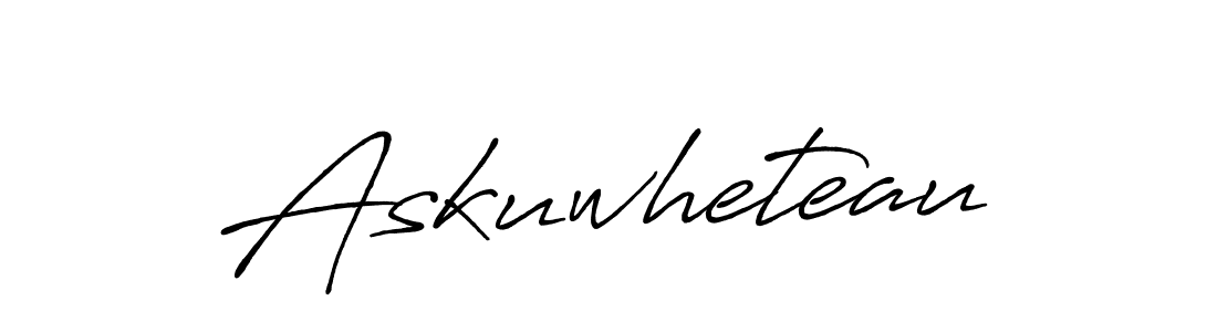 Create a beautiful signature design for name Askuwheteau. With this signature (Antro_Vectra_Bolder) fonts, you can make a handwritten signature for free. Askuwheteau signature style 7 images and pictures png