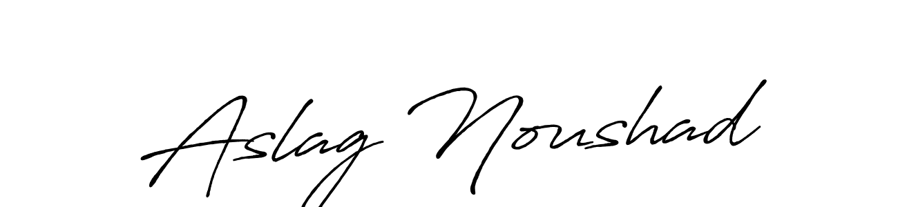 Also You can easily find your signature by using the search form. We will create Aslag Noushad name handwritten signature images for you free of cost using Antro_Vectra_Bolder sign style. Aslag Noushad signature style 7 images and pictures png