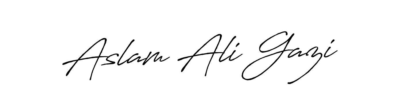 Antro_Vectra_Bolder is a professional signature style that is perfect for those who want to add a touch of class to their signature. It is also a great choice for those who want to make their signature more unique. Get Aslam Ali Gazi name to fancy signature for free. Aslam Ali Gazi signature style 7 images and pictures png